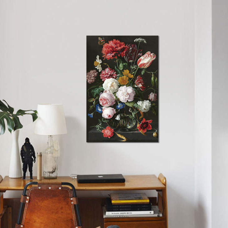 « fleurs xviii », impression sur toile, H 18 po x l 12 po x P 1,5 po, Toile tendue, Pas de tapis