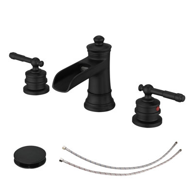 Robinet pour salle de bain à poignée double en acier inoxydable Topcraft