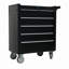 Armoire à outils en métal à 5 tiroirs, boîte à outils de rangement avec roues de frein, boîte à outils avec serrure, convient aux entrepôts, garages, ateliers de réparation, salles d'outils et autres endroits