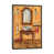 Toile encadrée de bois rustique foncé
