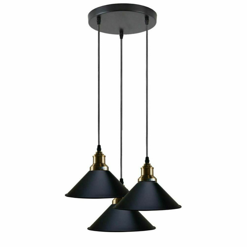 Remi 3 - Light Cluster Pendant, Black