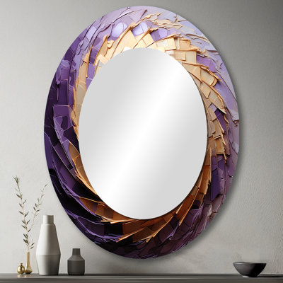 Miroir mural beige minimaliste en spirale Minimalisme
