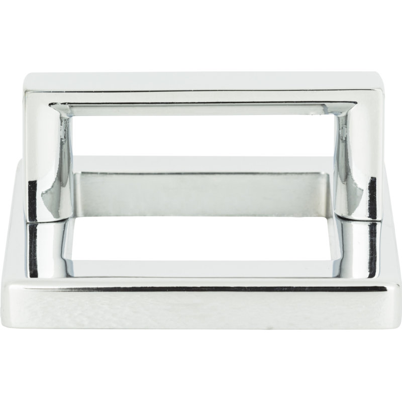 Polished Chrome Square Finger Pull with Mounting Hardware