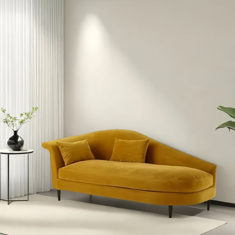 Chaise longue simple de loisirs créatifs pour la maison, Face à la gauche, Jaune