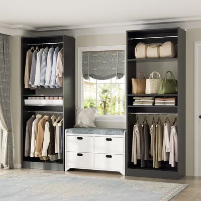 Closet System With 2 Hanging Rods