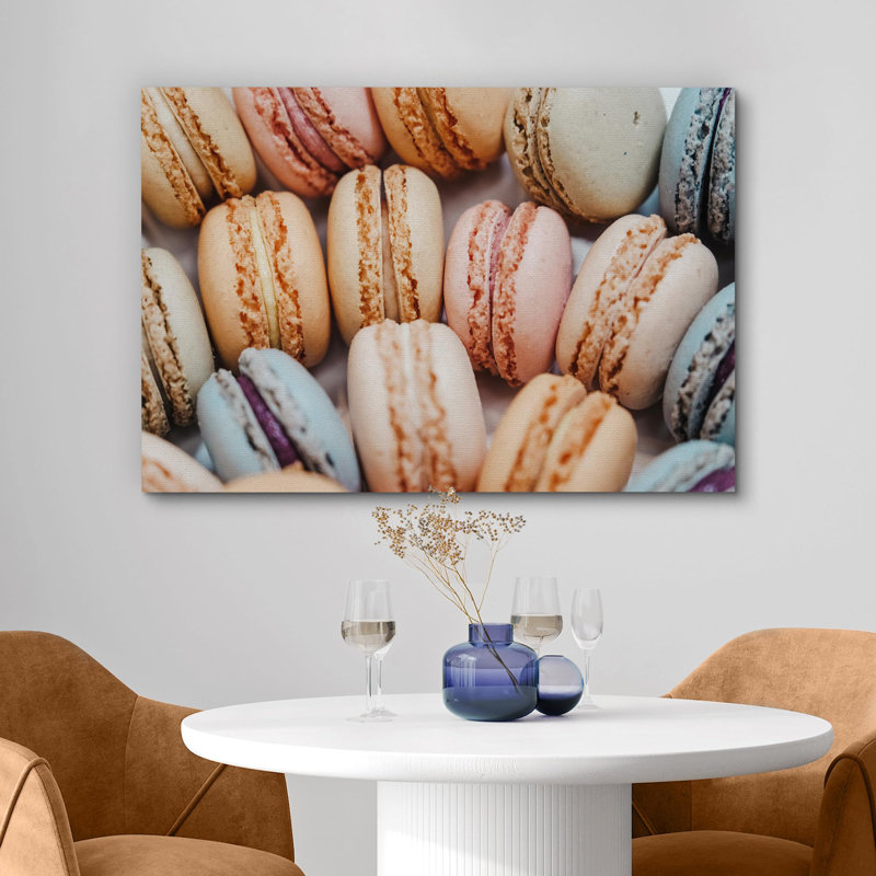 Motif de dessert français Macaron français, cuisine et cuisine, photographie d'art moderne, décoration murale