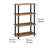 4-Tier Open Shelf Standard Bookcase, Freestanding Industrial Storage Bookshelf for Living Room Home Office-260611580