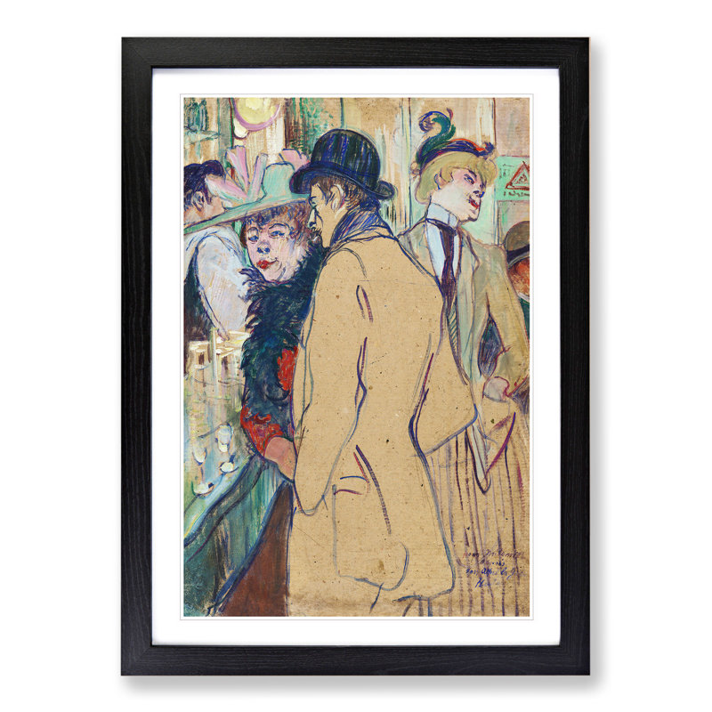 Alfred la Guigne by Henri de Toulouse-Lautrec - Picture Frame Painting, Black, 65cm H x 48cm W x 2cm D