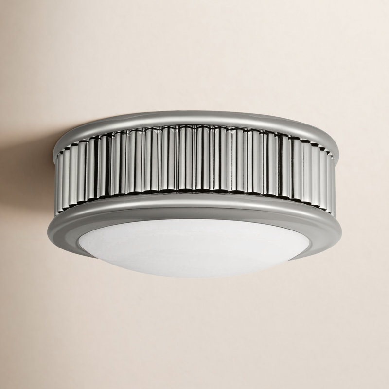 Ritz Flush Mount, Polished Nickel, 2" H x 5" W x 5" D