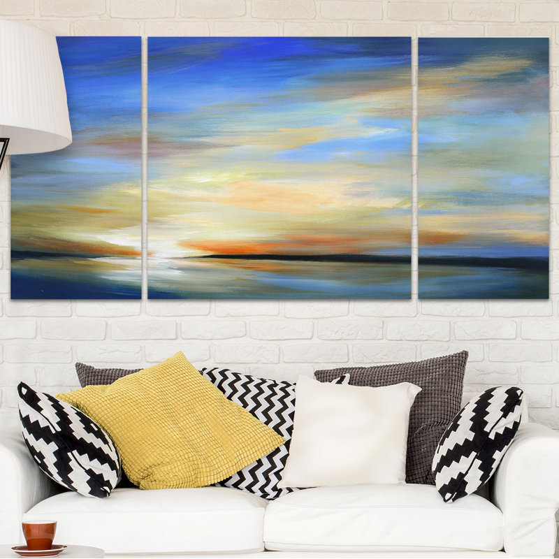 « april sky ii », reproduction d’image multi-pièces sur toile, H 40 po x l 80 po x P 1,5 po