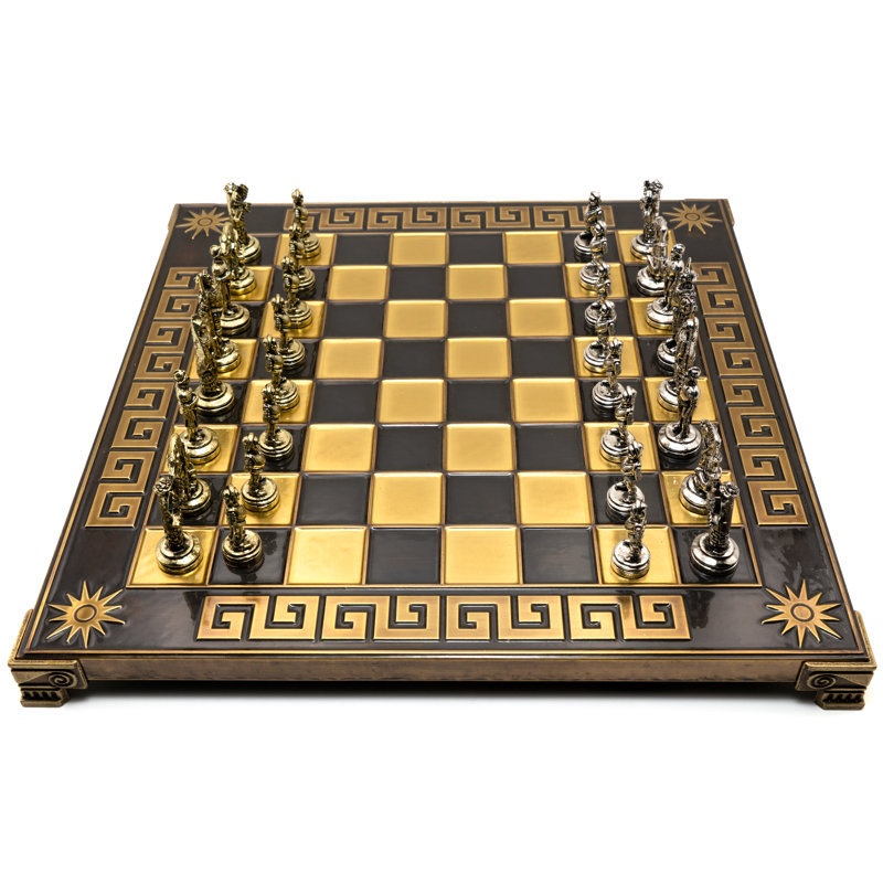 Handmade Gold Chess Board Game