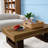 42 Inch Wood Rectangular Coffee Table, All MDF Farmhouse Accent Center Low Cocktail Tea Table With Sturdy Base For Living Room-Rustic Brown
