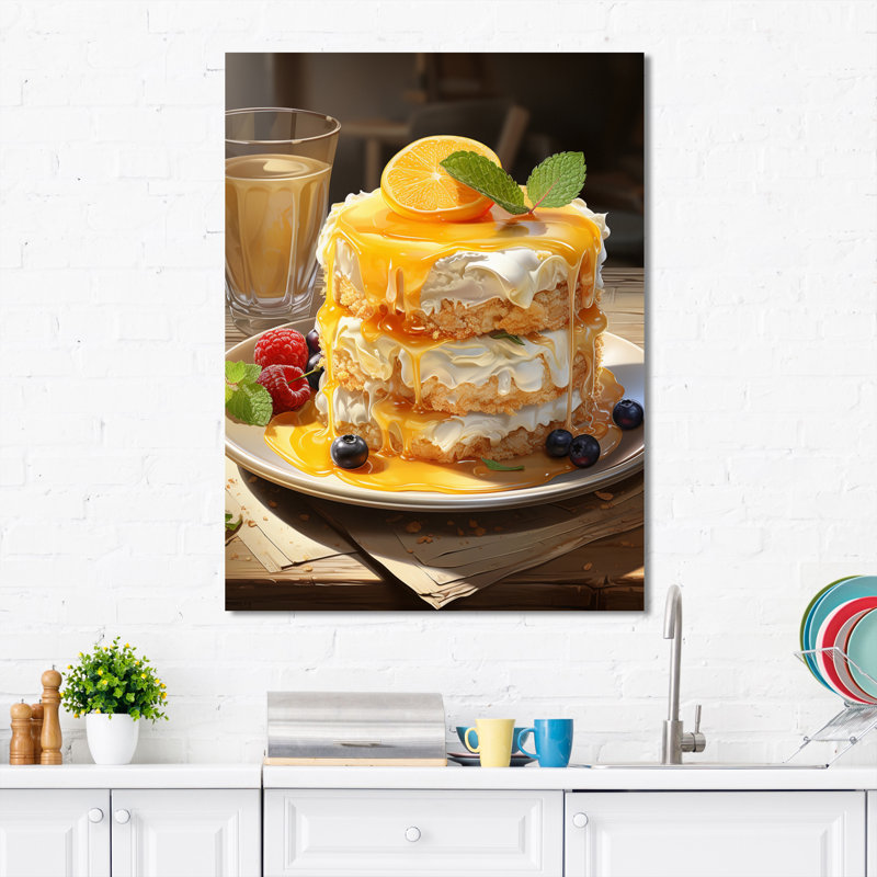 Ramanna Yellow Cheesecake Luxury, reproduction d'art sur toile, Toile tendue, H 20 po x l 12 po x P 1 po