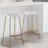 Hula Modern 28.75" Backless Metal Bar Stool, Round White Iron Seat and Gold Base with Integrated Footrest for Kitchen & Home Bar-1022742212