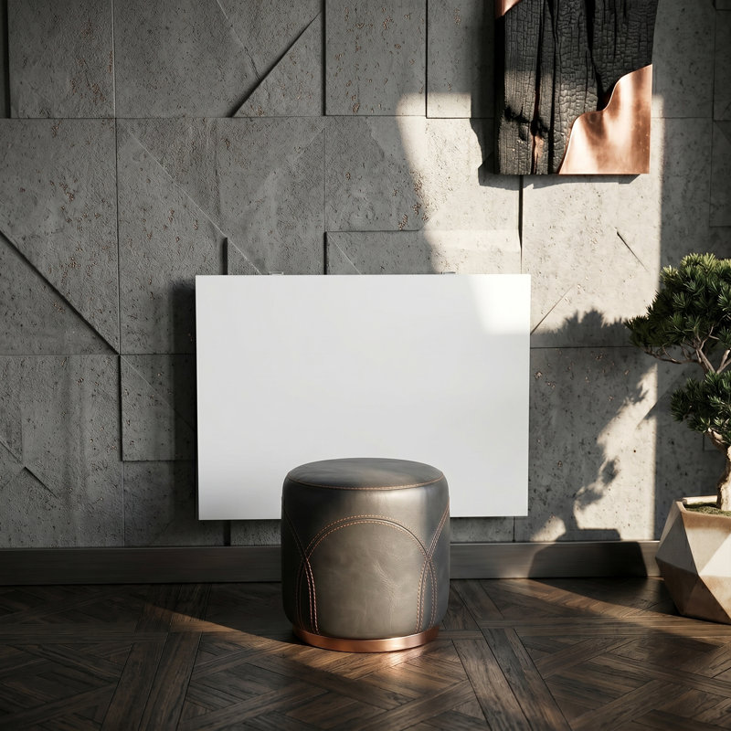 Table rectangulaire pliante - l 24 po x H 1 po x P 20 po - Blanc