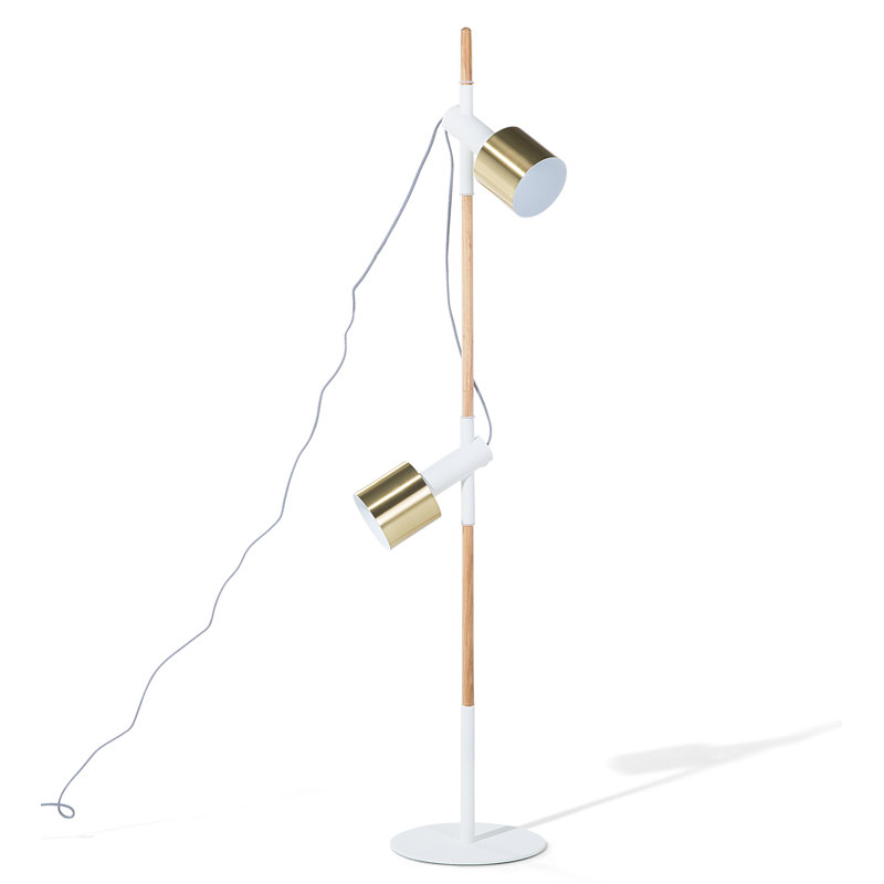 Davion 148cm Novelty Floor Lamp, White/Gold