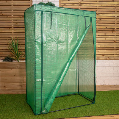 1.5m X 1m Outdoor Greenhouse For Plants With Steel Frame And Protective Pe Cover