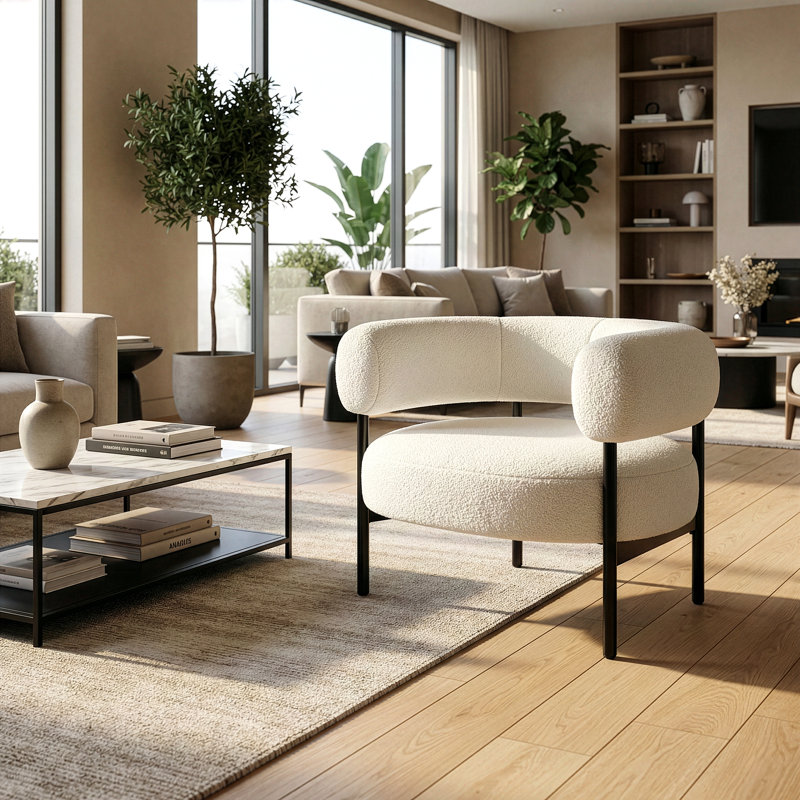 Buote Upholstered Barrel Chair
