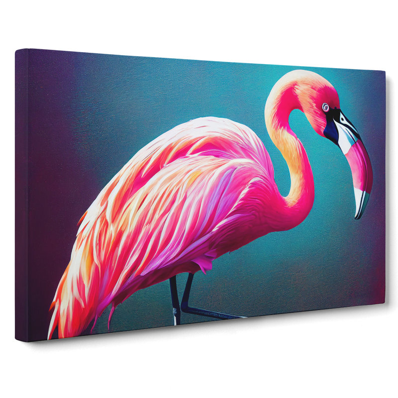 Effervescent Flamingo - Wrapped Canvas, 50cm H x 76cm W x 3cm D