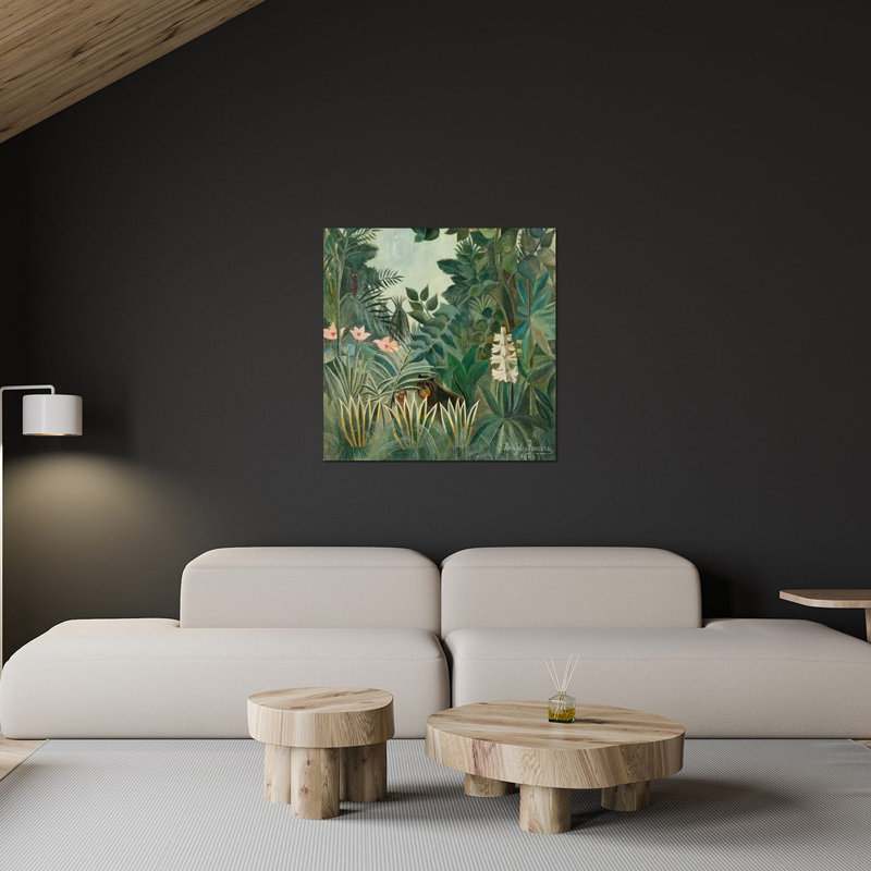 La jungle équatoriale, 1909 par Henri Rousseau - impression non encadrée, H 24 po x l 24 po x P 0,25 po
