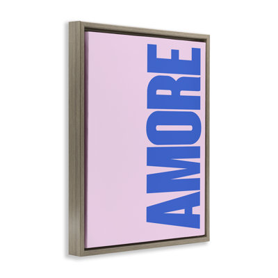 "Pink Amor", art mural sur toile flottante par House of Lulu