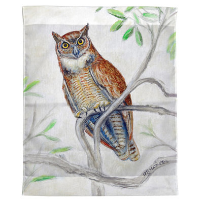 Suspension murale en polyester hibou de très grands cornes