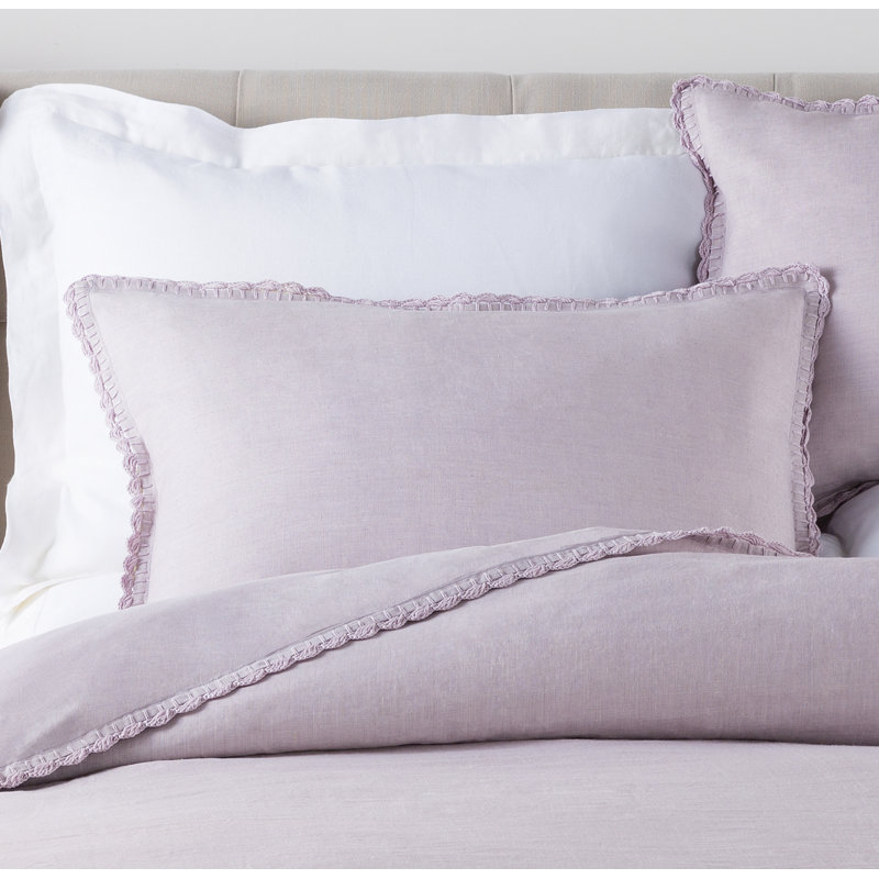 Evelyn Linen Sham Set, Standard, Gray