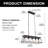 5-Light Linear Vintage Rectangle  Pendant Chandelier-1642916356