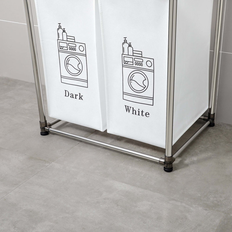 Laundry Hamper 2 Tier Laundry Sorter with 4 Removable Bags for Organizing Clothes, 38.18"H x 22.04"W x 16.53"D