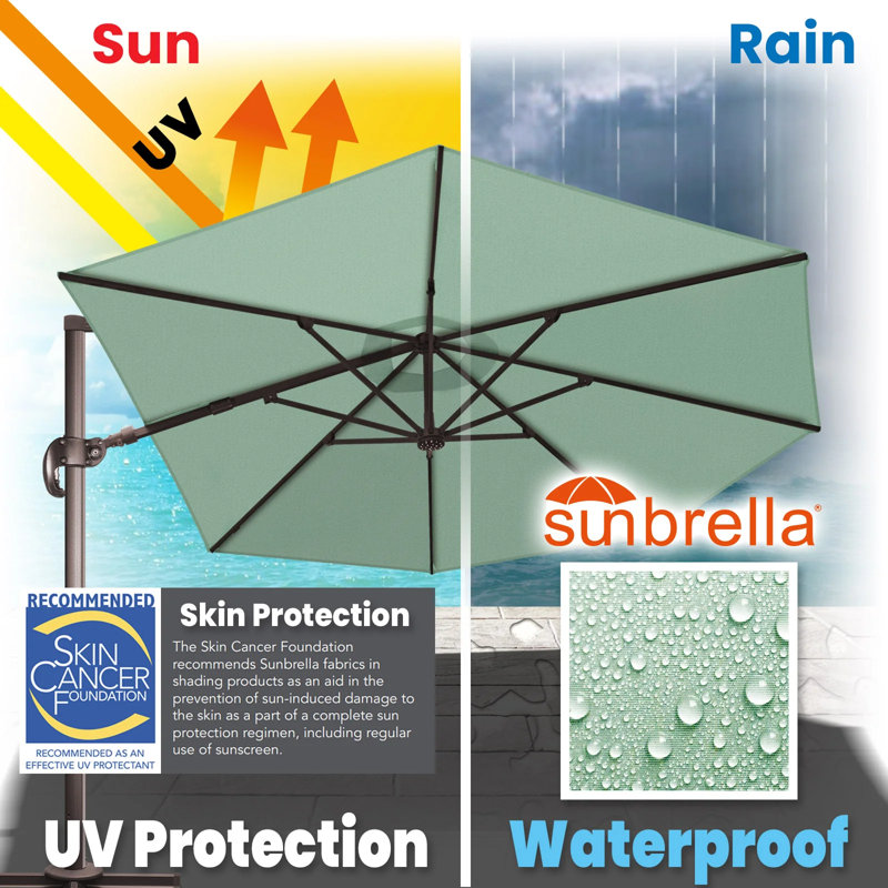 Parasol 11 'Deluxe Sunbrella, Spa