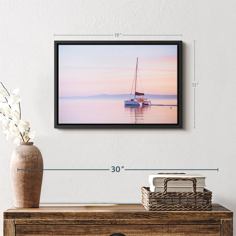 «Yacht de la mer Méditerranée», H 13 po x l 19 po