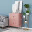 40 Inches High Metal Storage Locker with 4 Doors, Ventilated Design for Home and Office Use