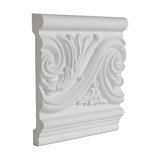 7-1/16 in x 1 in x 6 in Long Leaf Scroll Polyurethane Frieze Panel Moulding Sample