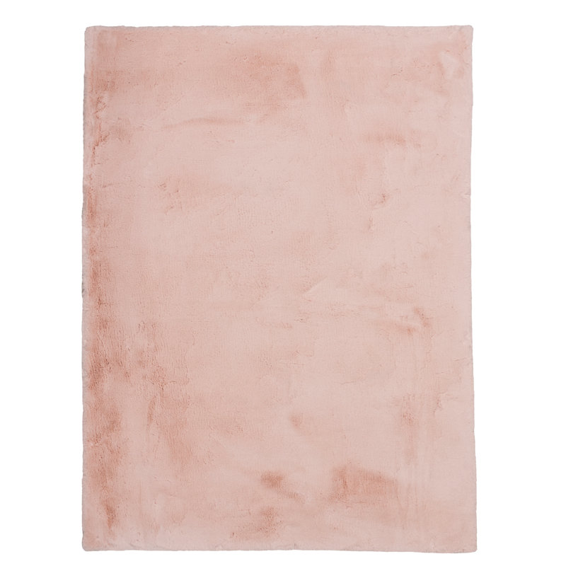 Tapis en fausse fourrure de lapin Jalissia, Rectangle 3 pi x 5 pi