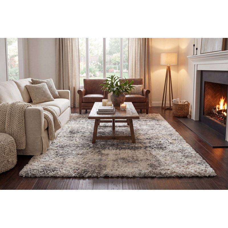 Loretta Abstract Indoor Rug, Rectangle 6'7" x 9'6"