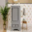 Meuble-lavabo de salle de bain avec lavabo en céramique, porte à fermeture en douceur, tablette ajustable en U, tiroir de compartiment et support de rangement de porte-1200521309