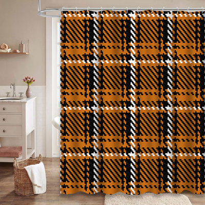 Rideau de douche avec 12 crochets Lumberjack