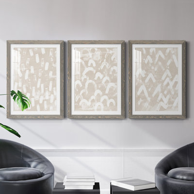" Earth Etching I " 3 - Pieces Painting Print