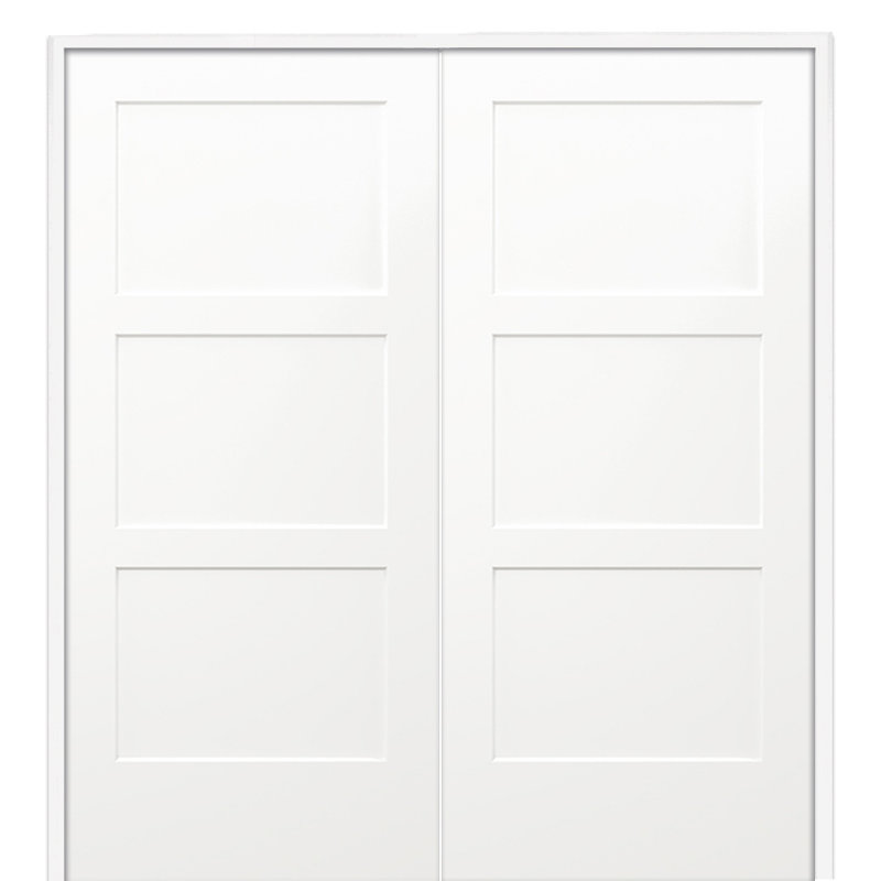 Portes françaises à double préfixation moulées à la main à gauche moulées en bois manufacturé à panneau Birkdale
