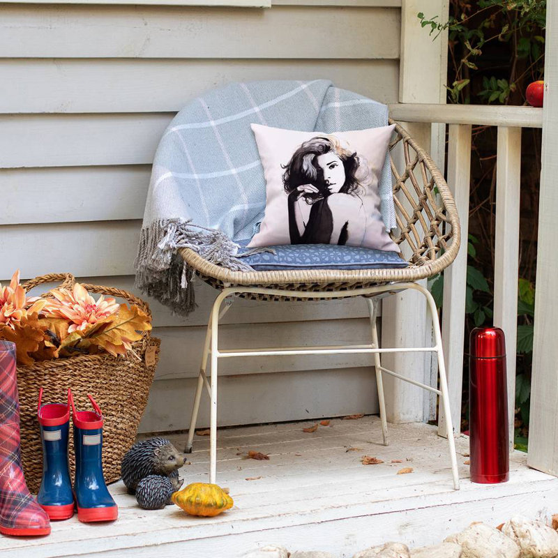 Almost nude - 16"x16" Outdoors Throw pillow - Spun poly - Print on demand