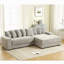 Canapés surdimensionnés en deux pièces, canapé en L, velours côtelé, méridienne droite, avec accoudoirs, huit coussins décoratifs, canapé d'angle, facile à assembler-1739611148-1739611151