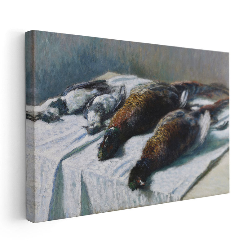 Nature morte avec faisans et pluviers, 1879 - reproduction d'art sur toile, H 20 po x l 30 po