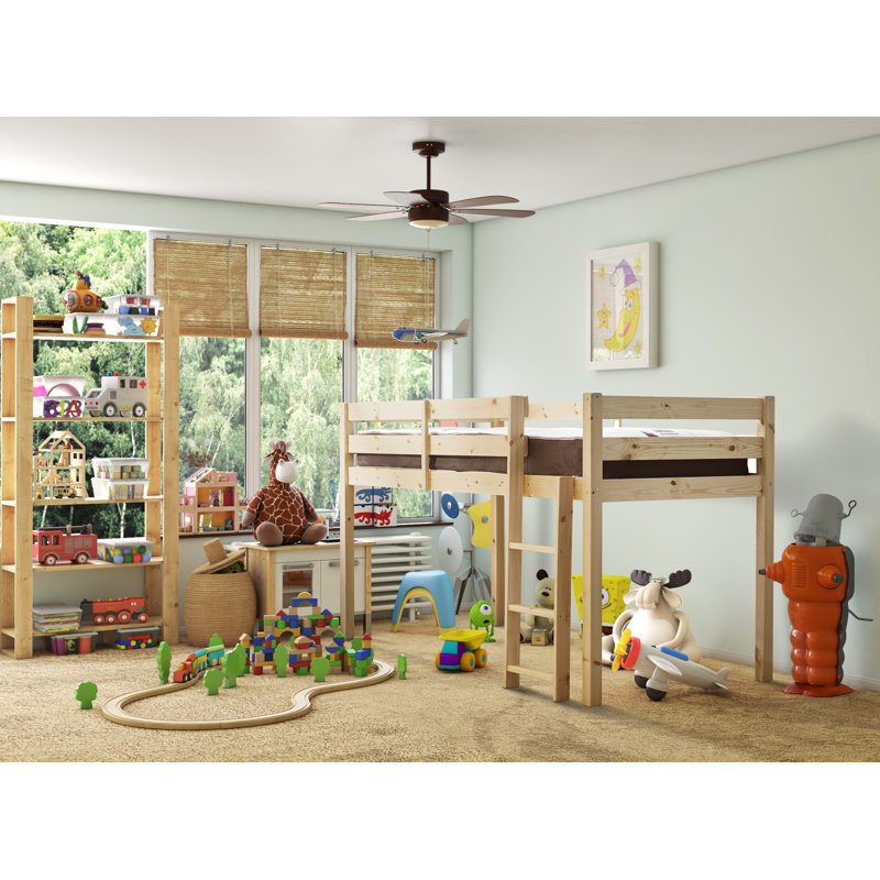 Ivy Mid Sleeper Solid Pine Cabin Bed, Single (3')