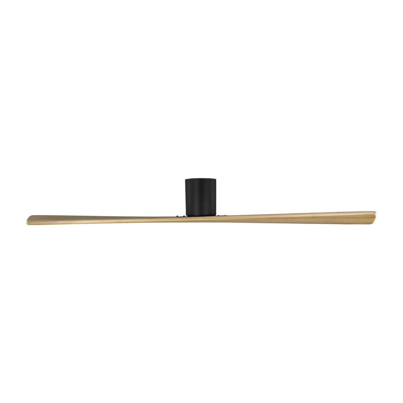  Plank Smart 72 Hugger Indoor Ceiling Fan with Natural Honey blades and Handheld Remote, Natural Honey, Midnight Black