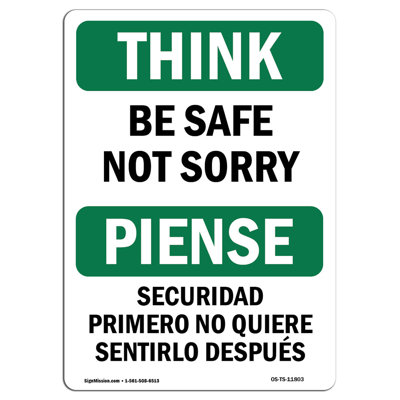 Be Safe Lock It Out Bilingual Sign