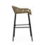 Tabouret de bar d'extérieur brun en corde