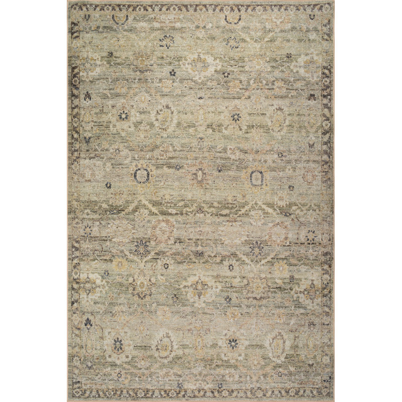 Nuloom Ysera Traditional Bordered Washable Area Rug, Rectangle 4' x 6'