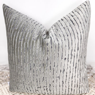 Abstract Silver Square Cushion Cover