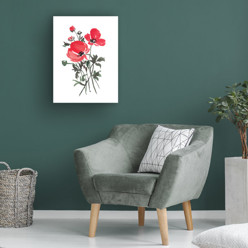 Art mural sur toile Winston Porter Amanda Cook August Poppy, H 19 po x l 14 po