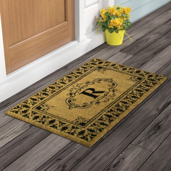 A1HC Natural Coir & Rubber Hand Flocked Large Monogrammed Door Mat 36x72  Inches Thick Durable Doormats for Entrance Heavy Duty, Thin Profile Front  Door Mat, Long Lasting Front Door Entry Doormats 
